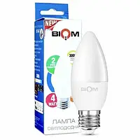 LED лампа Biom свеча 4W E27 3000K BT-547 1421