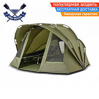 Двухместная палатка кемпинговая Bivvy 155х300х270см водостойкая палатка 2 в 1 с москитными сетками + ПВХ-пол