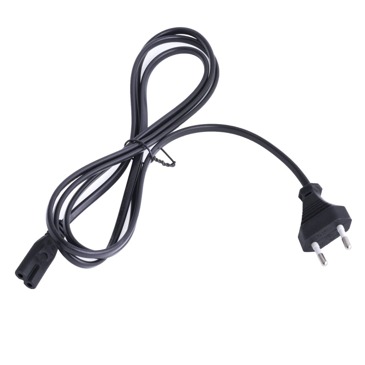 Шнур мережний, 2х0,75мм, 1,8 м, чорний