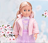 Лялька 46 см м'яконабивна в бузковому вбранні для дівчаток від 3 років, фото 4