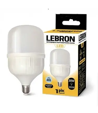 LED лампа Lebron 30W Е27 6500K L-A100 11-18-17, фото 2