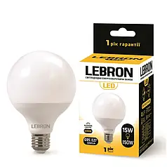 LED лампа Lebron Е27 15W 4100K L-G95 11-15-54