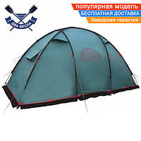 Кемпинговая двухслойная палатка 4 местная Eagle V2 палатки на 4 человека на 2 входа двухкомнатная с юбкой