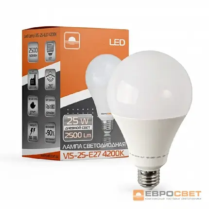 LED лампа Євросвітло 25W Е27 4200K (VIS-25-E27) 000042327, фото 2