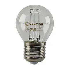 LED лампа Velmax V-FILAMENT-G45 2W E27 синя 21-41-34