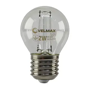 LED лампа Velmax V-FILAMENT-G45 2W E27 синя 21-41-34, фото 2