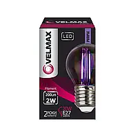 LED лампа Velmax V-FILAMENT-G45 2W E27 фиолетовая 21-41-36