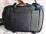 Чоловічий якісний рюкзак. Міський портфель. Рюкзак для ноутбука. РК91, фото 8