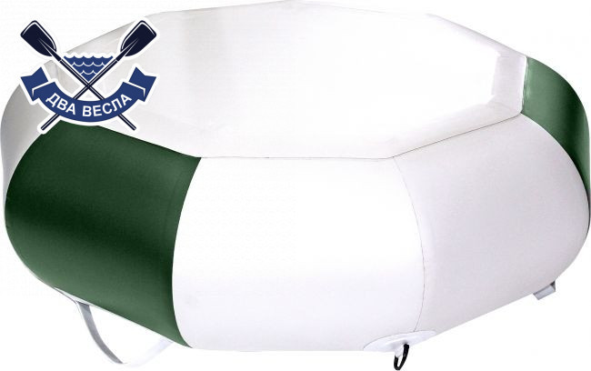 Тюбинг плюшка надувные санки ватрушка 90х30 см до 120 кг из ПВХ 850 для зимы и лета, серо-зеленый, в комплекте - фото 3 - id-p1531625599