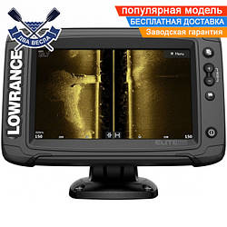 Чотирипроменевий ехолот флешер Lowrance Elite-7 TI2 кольоровий GPS сенсорний екран Active Imaging і Genesis Live