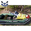 Човен надувний Ладья ЛТ-240АЕСБТ двомісний гребний човен пвх ТРАНЕЦ бризковідбійник слань-килимок сдвиж сід, фото 3