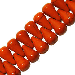 Намистини Краплі Малі Круглі з Боковим Отвором Оранжевиі, Розмір 11 мм, Рукоділля, Фурнітура Біжутерія