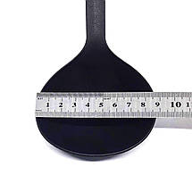 Ополоник KitchenWare С2457 тефлон чорний 29 см, фото 5