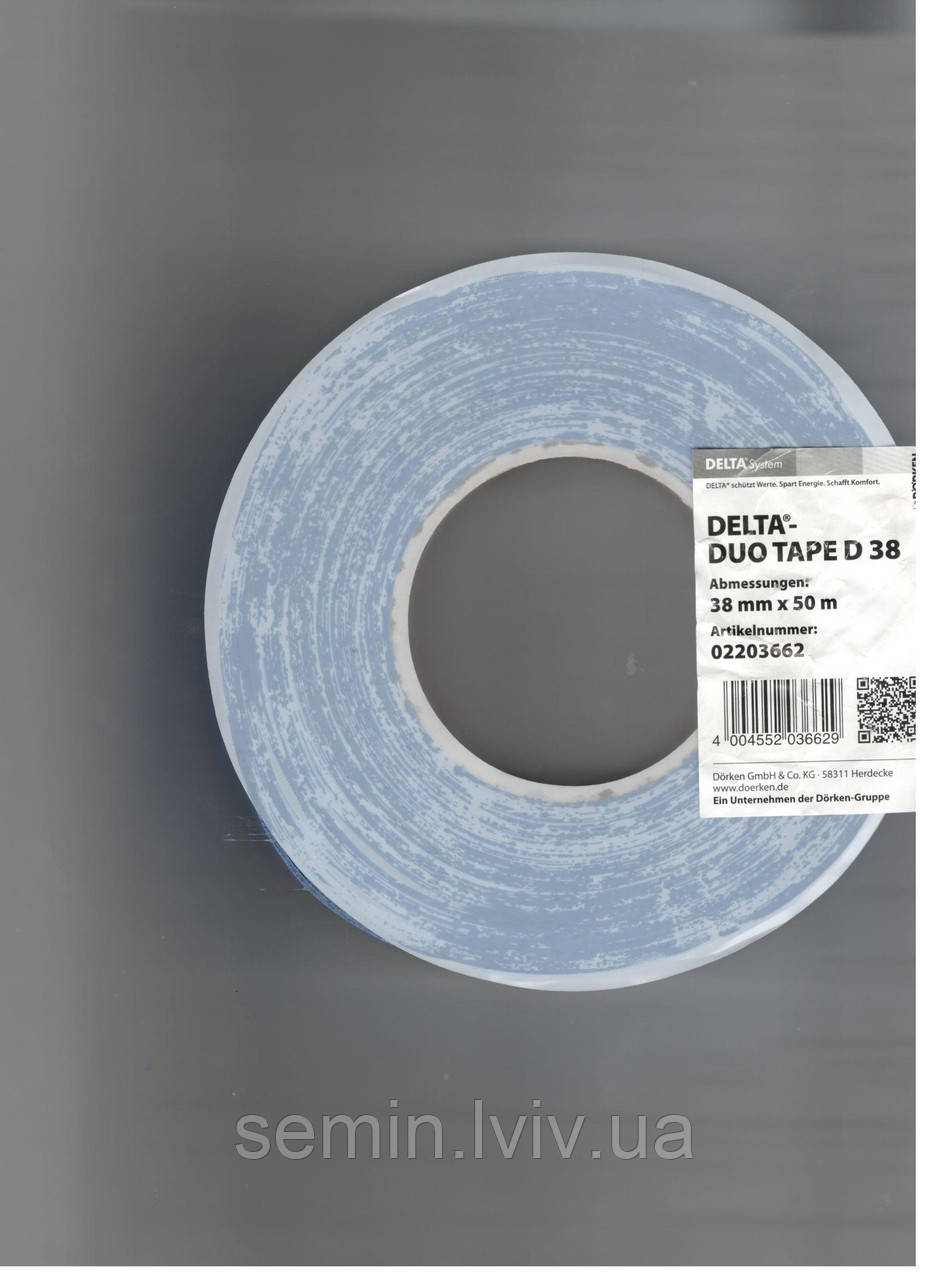 Двохстороння клеюча стрічка DELTA-DUO-TAPE D 38 (38мм*50 м). Dorken