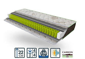 Ортопедичний матрац Епсилон / Epsilon Sleep&Fly Organic c незалежним пружинним блоком і евробортом