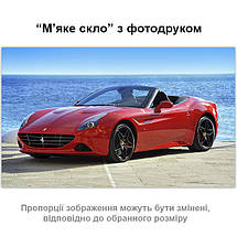Покриття для столу, м'яке скло з фотодруком, автомобіль Феррарі 60 х 100 см (1,2 мм), фото 4