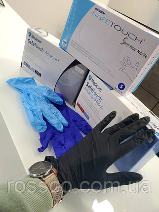 Нітрилові рукавички М фіолетові Medicom SafeTouch Advanced, фото 2