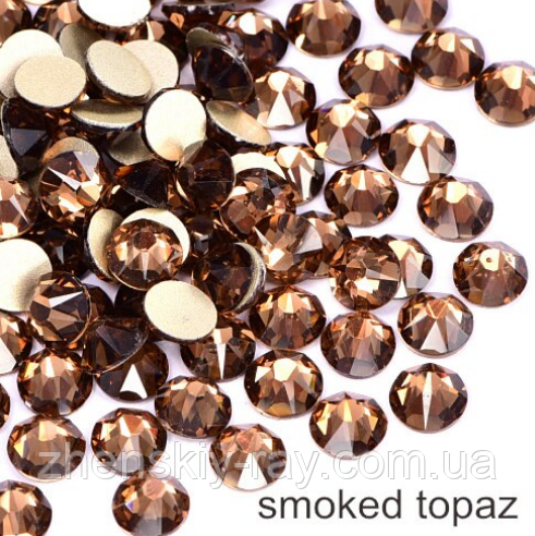 Стрази Swarovski No3(1.3мм) Smoek Topaz100 шт.