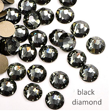 Камені Swarovski SS3 (1.3 мм) Black Diamond 100 шт.