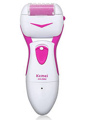 Пилка роликова електрична KEMEI KM-2502Х для ніг, біло-рожева