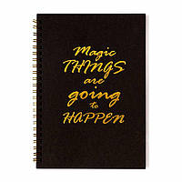 Блокнот на спирали А5 50л. Kirisketch черные листы, Магия 13101-В