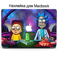 Комплект защитных наклеек для Apple MacBook Pro / Air Рик и Морти (Rick and Morty) Middle Top Bottom