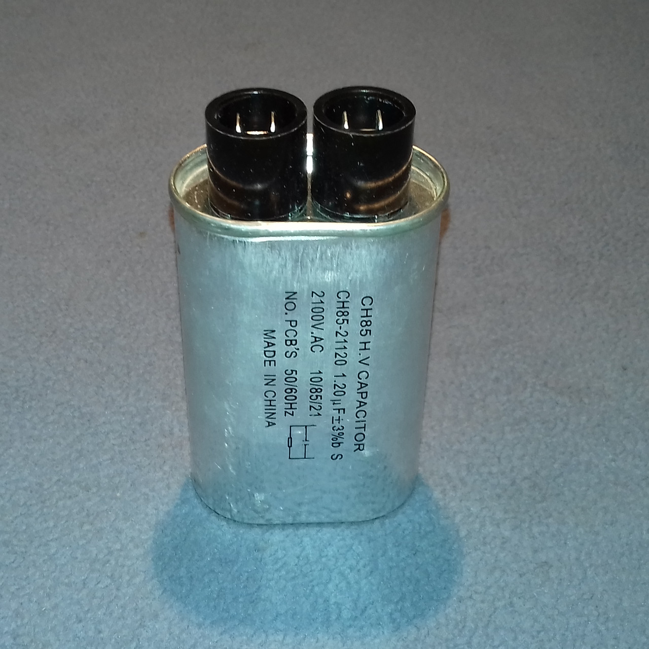 Конденсатор для НВЧ-печі Samsung, LG, Electrolux, AEG H.V. 1.20uF CH85-21120 2100 V (3 + 3 клеми)