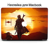 Комплект наклейок для Apple MacBook Pro / Air Бейбі Йоду Мандалорець (Baby Yoda Mandalorian) Middle Top