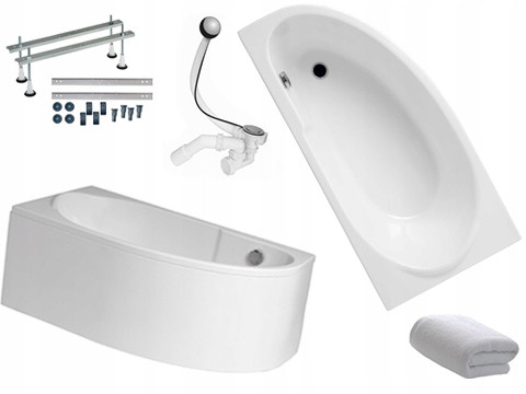 Ванна Polimat MIKI 140x70 см + сифон + корпус