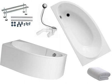 Ванна Polimat MIKI 140x70 см + сифон + корпус, фото 1