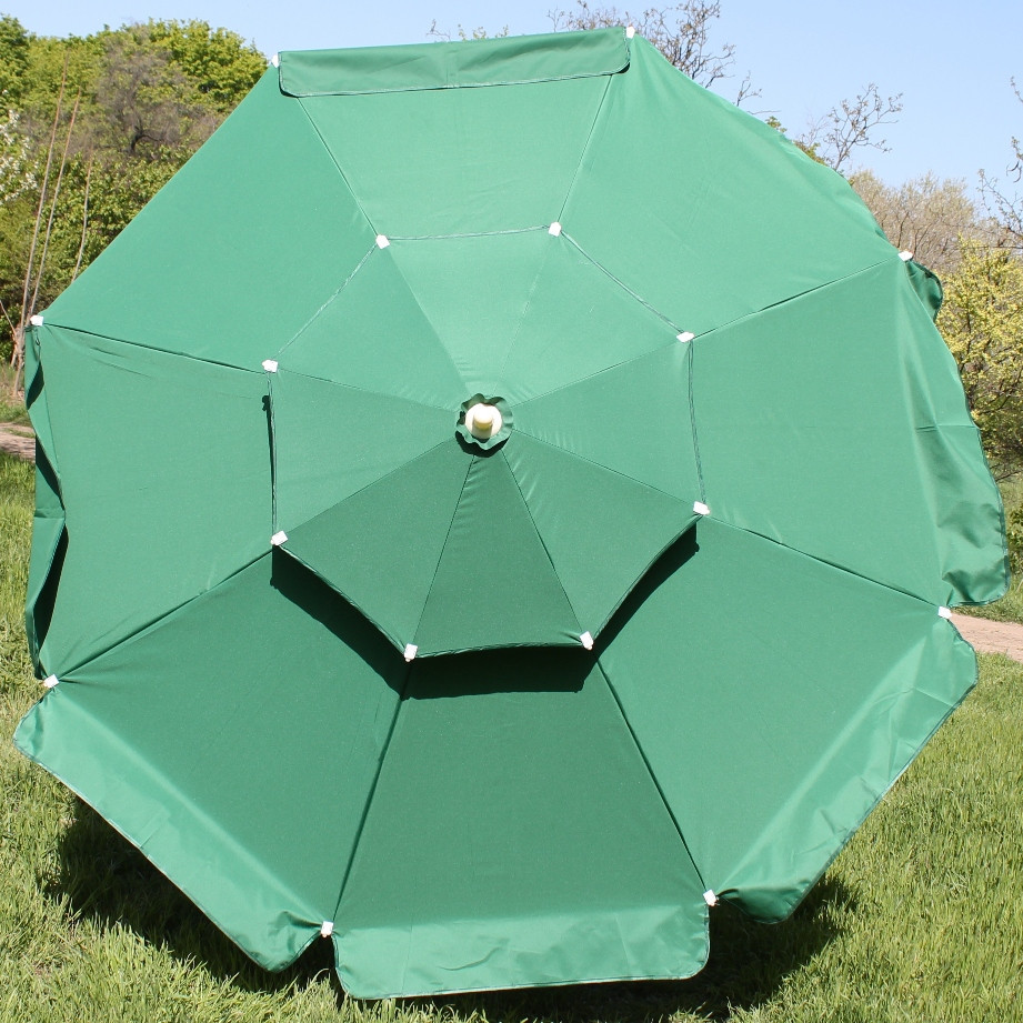 Зонт уличный 3 метра двойной плотный купол антиураган - фото 2 - id-p1531723946