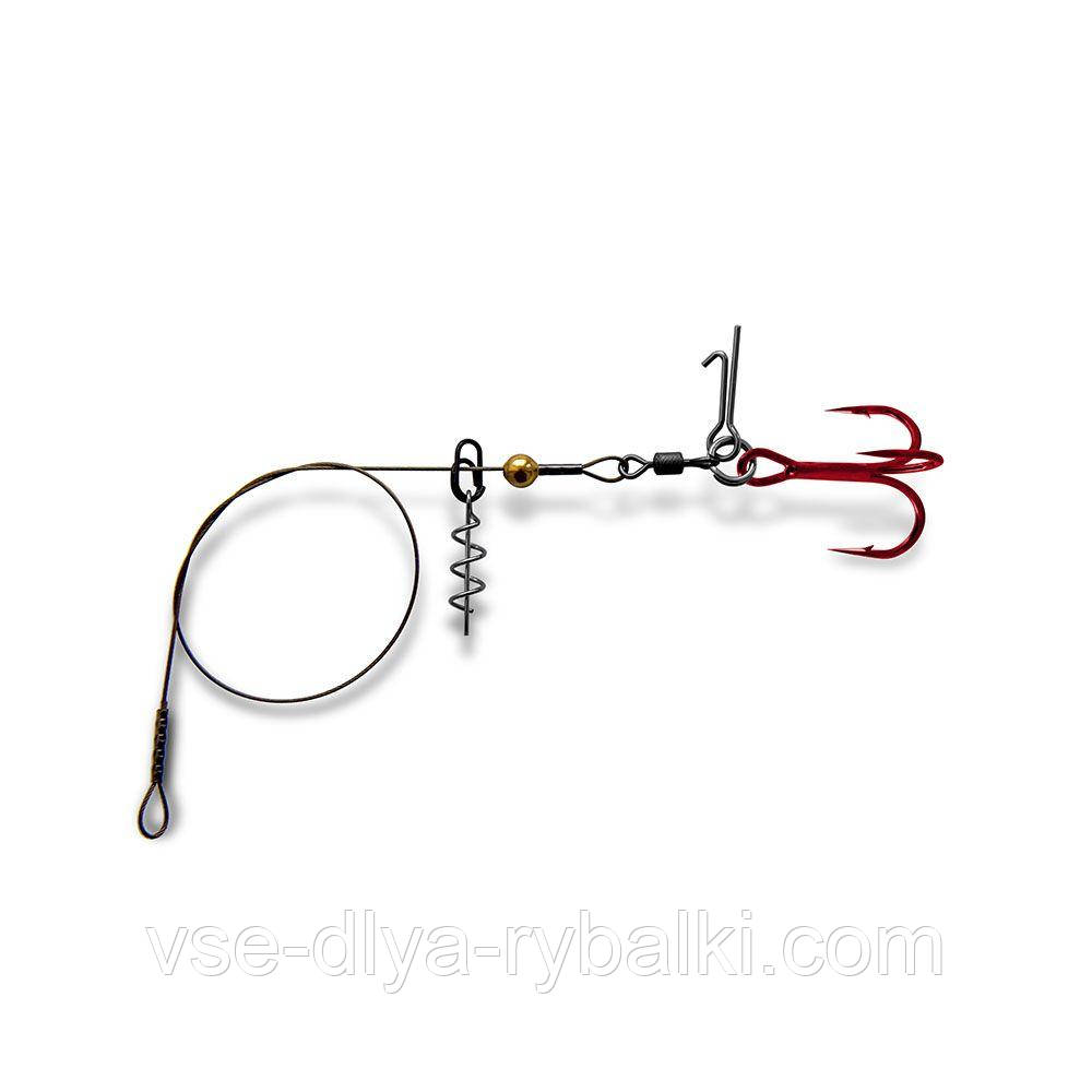 Сталевий повідець STINGER PIKE RIG ST36 RED № 1, фото 1