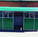 Огородження для 4-х контейнерів ТПВ з відкатними воротами, фото 5