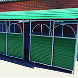 Огородження для 4-х контейнерів ТПВ з відкатними воротами, фото 6