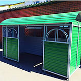 Огородження для 4-х контейнерів ТПВ з відкатними воротами, фото 7