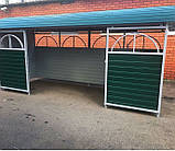 Огородження для 4-х контейнерів ТПВ з відкатними воротами, фото 9