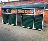 Огородження для 4-х контейнерів ТПВ з відкатними воротами, фото 10