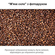 Силіконова скатертина м’яке скло з фотодруком Кавові зерна 60 х 100 см (1,2 мм), фото 3