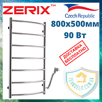 Полотенцесушитель электрический лесенка для ванной комнаты нержавейка ZERIX EPC-5080RC (прав.подкл.) (ZX4472)