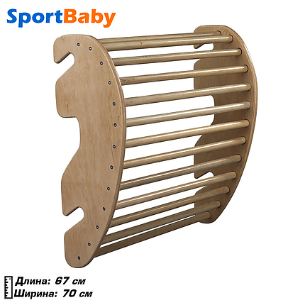 Тренажер для спини шведської стінки дерев'яний SportBaby, фото 1