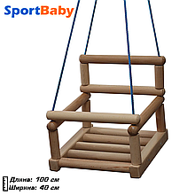 Дитяча гойдалка дерев'яна для дитячої шведської стінки Sportbaby