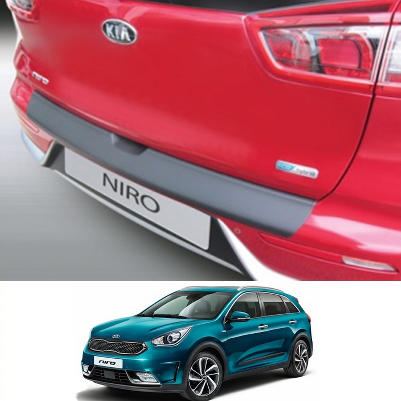 Пластикова захисна накладка на задній бампер для KIA Niro 2016-2019