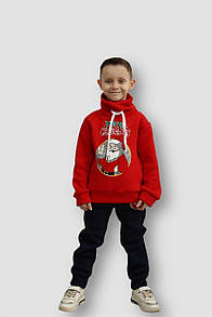 Новорічний дитячий костюм для хлопчика на флісі з накатом