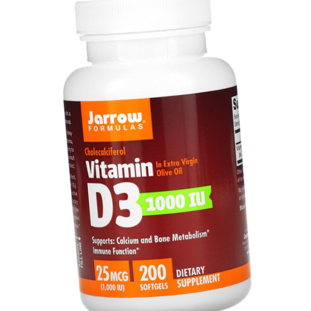 Вітамін Д 1000 Jarrow Formulas Vitamin D3 1000 IU 200 капсул