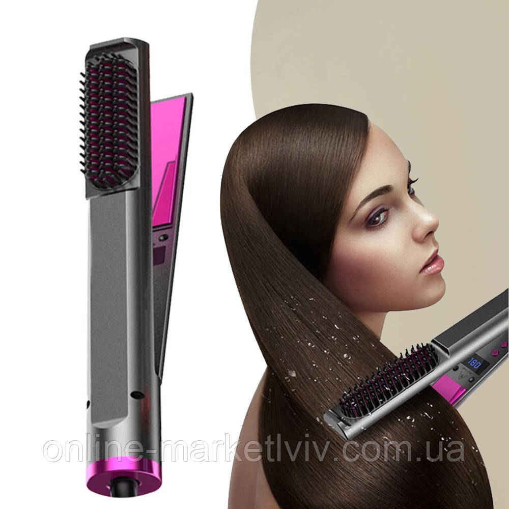 Керамічний утюжок випрямляч 3в1 для укладання волосся Hair Straightener, Фіолетовий / Мульти-стайлер