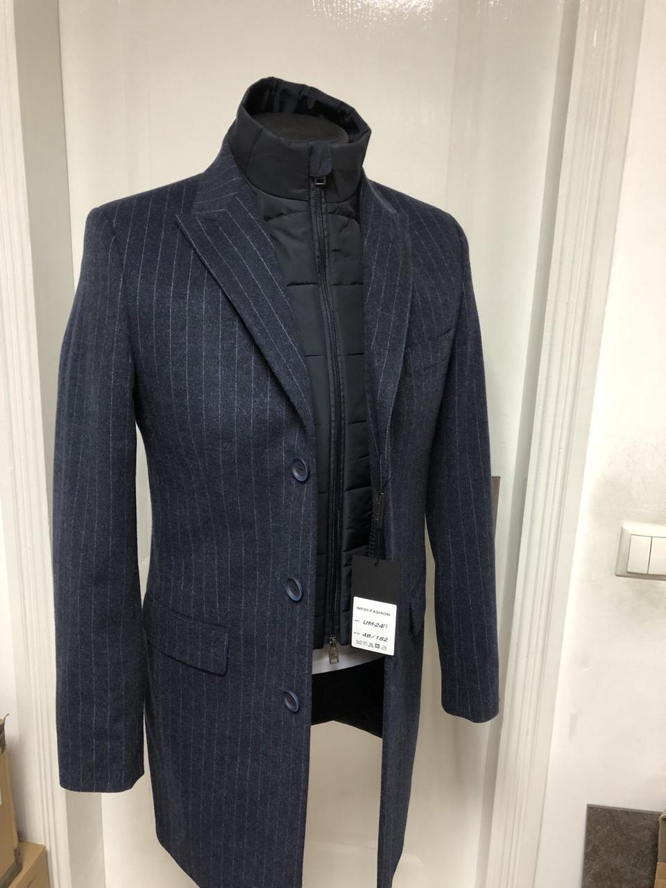 Пальто чоловіче West-Fashion модель UM-24П синє