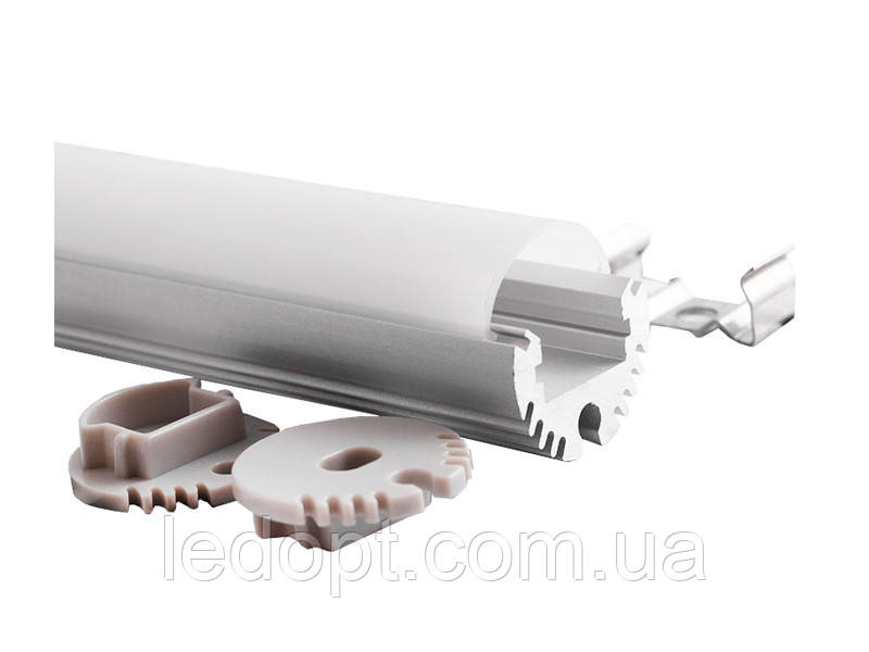 Алюмінієвий анодований профіль для світлодіодної стрічки підвісний АЛ-08-2 2м