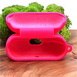 Чохол для AirPods Pro Silicone case Microfiber (з мікрофіброю) hot pink, фото 2