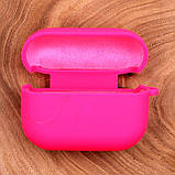 Чохол для AirPods Pro Silicone case Microfiber (з мікрофіброю) hot pink, фото 4