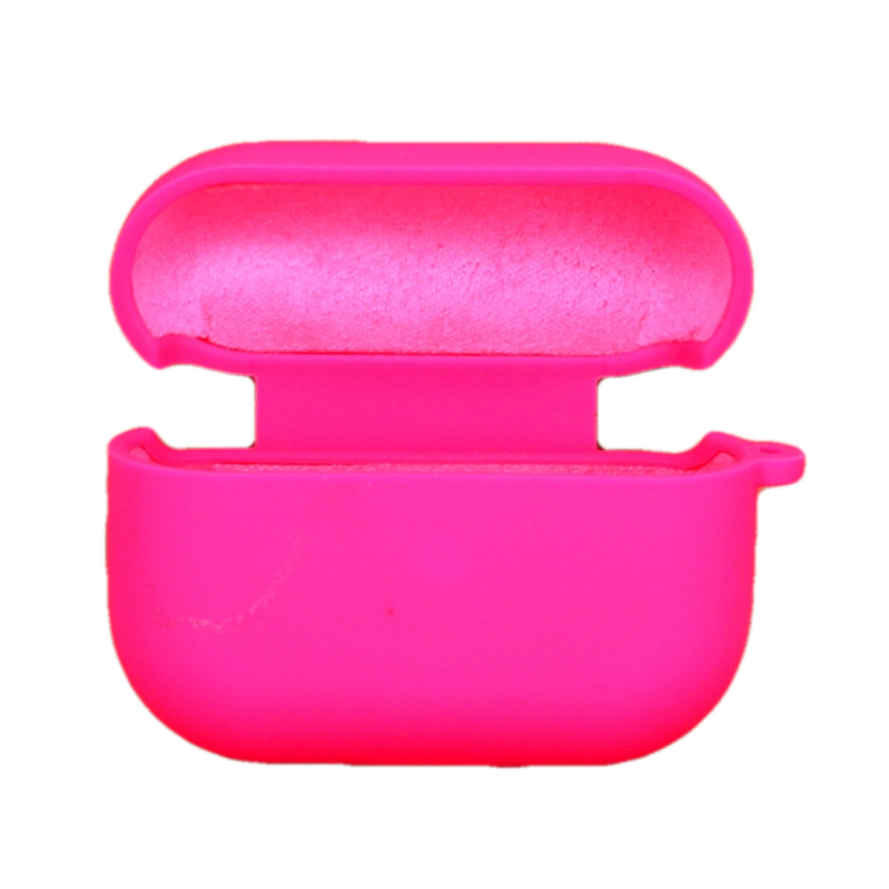 Чохол для AirPods Pro Silicone case Microfiber (з мікрофіброю) hot pink